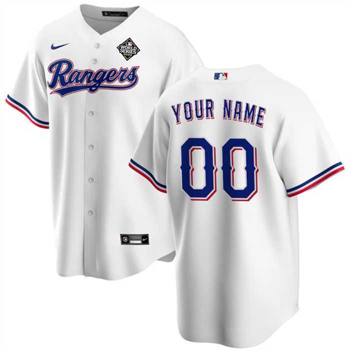 Mens Texas Rangers Active Player Custom White 2023 World Series Stitched Baseball Jersey